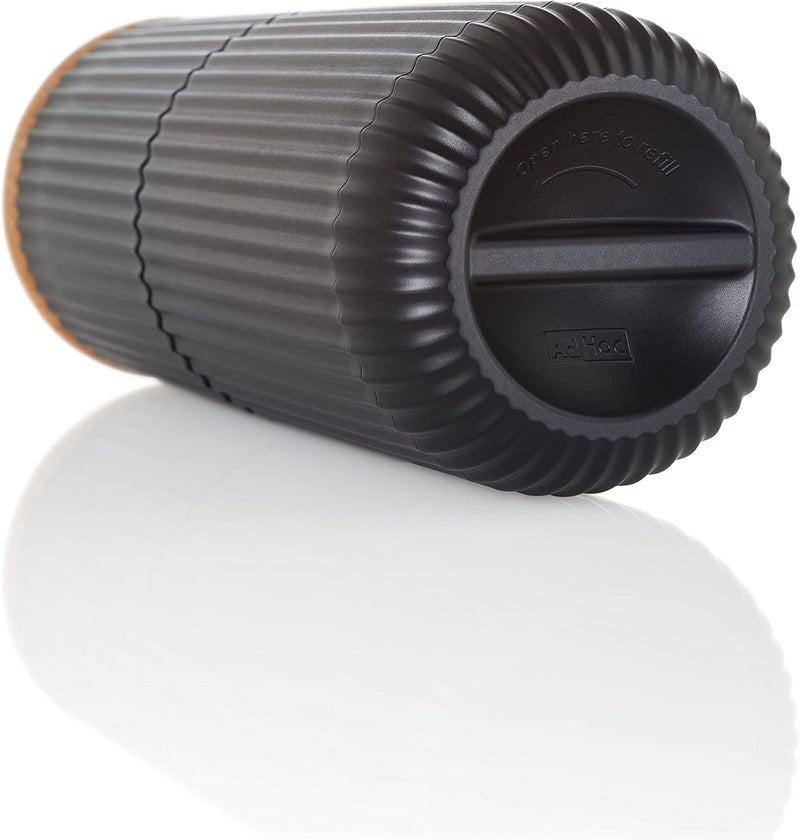 Adhoc Scape Salt & Pepper Mill Set - Salt & Pepper Grinders with Ultra-Sharp Grinding Mechanisms - Refillable Mills & Spice Shakers with Adjustable Grinding - Black & White - Image 5